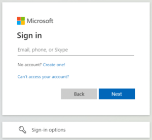 A screenshot showing the portal.office.com sign-in page, likely displaying a custom company background and the password entry field